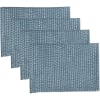 Serviettes de table (x4) coton  45x45 bleu paon