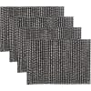 Serviettes de table (x4) coton 45x45 noir