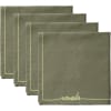 Servilletas (x4) algodón verde liquen 45x45