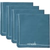 Tovaglioli (x4) cotone 45x45 blu pavone