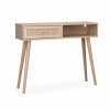 Consolle in cannage design vintage legno naturale