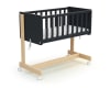 Culla convertibile co-sleeping legno Grafite Grigio e Faggio 40 x 80