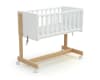 Culla convertibile co-sleeping in legno Bianco e Faggio 40 x 80 cm