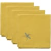Tovaglioli (x4) cotone 45x45 giallo / kaki