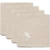Serviettes de table (x4) coton 45x45 sable