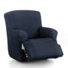 Housse de fauteuil relax XL extensible bleu 60 - 110 cm