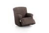 Funda de sillón relax XL elástica marrón 60 - 110 cm