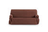 Funda de sofá tres plazas con lazos naranja 180 - 230 cm