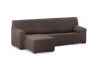 Funda sofá chaise longue elástica izquierda b/c marrón 250 - 360 cm