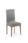 Pack 2 housses de chaise avec dossier extensible gris clair 40 - 50 cm