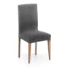 Pack 2 housses de chaise avec dossier extensible gris foncé 40 - 50 cm