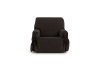 Housse de fauteuil avec des rubans marron 80 - 120 cm