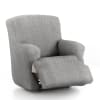 Funda de sillón relax XL elástica gris claro 60 - 110 cm