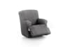 Funda de sillón relax XL elástica gris oscuro 60 - 110 cm