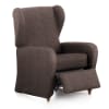 Housse de fauteuil relax extensible marron 60 - 85 cm