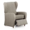 Housse de fauteuil relax extensible taupe 60 - 85 cm