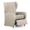 Housse de fauteuil relax extensible écru 60 - 85 cm