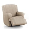Housse de fauteuil relax XL extensible beige 60 - 110 cm