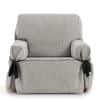Funda de sillón con lazos gris claro 80 - 120 cm