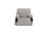Housse de fauteuil avec des rubans gris clair 80 - 120 cm