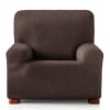 Funda de sillón elástica marrón 80 - 130 cm