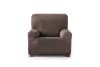 Housse de fauteuil extensible marron 80 - 130 cm