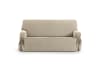 Funda de sofá dos plazas con lazos beige 140 - 180 cm