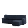 Funda sofá chaise longue elástica derecha b/c azul 250 - 360 cm