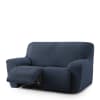 Housse de canapé 2 places relax extensible bleu 150 - 200