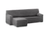Funda sofá chaise longue elástica izq b/c gris oscuro 250 - 360 cm
