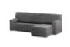 Funda sofá chaise longue elástica derecha b/c gris oscuro 250 - 360 cm