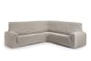 Funda de sofá rinconera 3+1 elástica crudo 450 cm