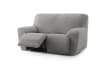 Housse de canapé 3 places relax extensible gris clair 200 - 260 cm