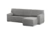Copridivano per divano ad angolo destro grigio chiaro 250 - 360 cm