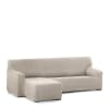 Funda sofá chaise longue elástica izquierda b/c crudo 250 - 360 cm