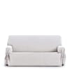Housse de canapé 2 places avec des rubans blanc 140 - 180 cm