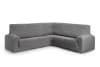 Funda de sofá rinconera 3+2 elástica gris oscuro 600 cm