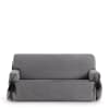 Funda de sofá dos plazas con lazos gris oscuro 140 - 180 cm