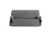 Funda de sofá dos plazas con lazos gris oscuro 140 - 180 cm