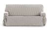 Housse de canapé 3 places avec des rubans beige 180 - 230 cm