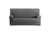 Funda de sofá 3 plazas elástica gris oscuro 180-260 cm