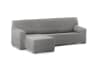 Funda sofá chaise longue elástica izq b/c gris claro 250 - 360 cm