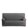 Funda de sofá 2 plazas elástica gris oscuro 140 - 200 cm