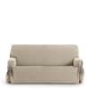 Copridivano tre posti con lacci beige 180 - 230 cm