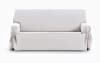 Funda de sofá 3 plazas con lazos blanco 180 - 230 cm
