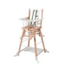 Chaise haute transformable barreaux hybride bicolore blanc