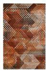 Brauner Kurzflorteppich mit Linien-Muster für jedes Zimmer 133x200