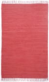 Alfombra reversible de algodón tejida a mano - rojo - 60x120 cm