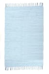 Handgewebter, wendbarer Baumwollteppich - Blau - 70x140 cm