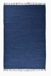 Alfombra reversible de algodón tejida a mano - azul - 60x120 cm